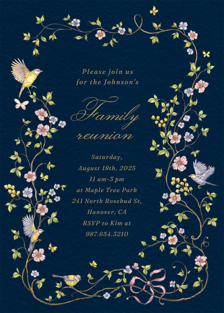 Sweet border - family reunion invitation