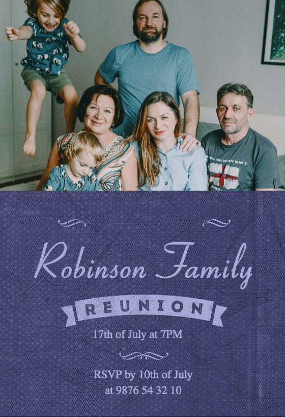 The great family - family reunion invitation
