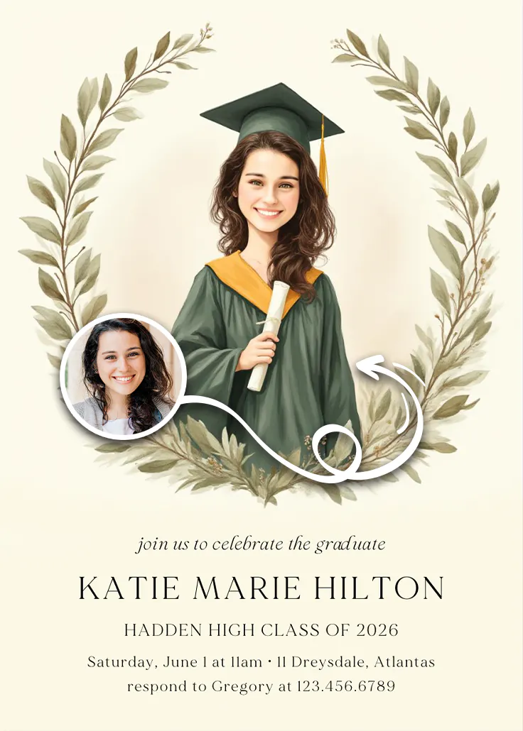 Blooming into the future - convite para festa de formatura