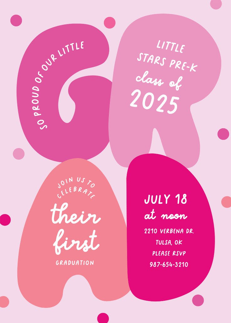 Bold & brainy - graduation party invitation