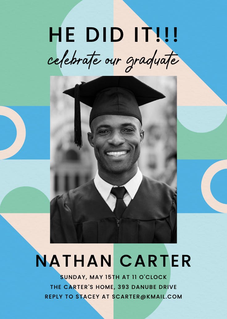 Bold mood - graduation party invitation