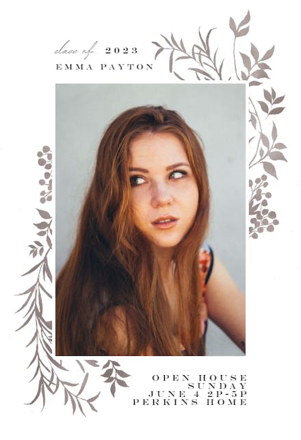 Botanical mood - Graduation Party Invitation