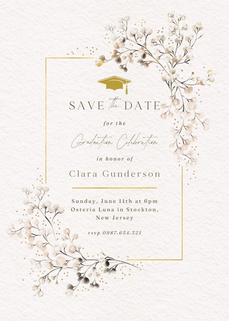 Breathless - graduation party invitation