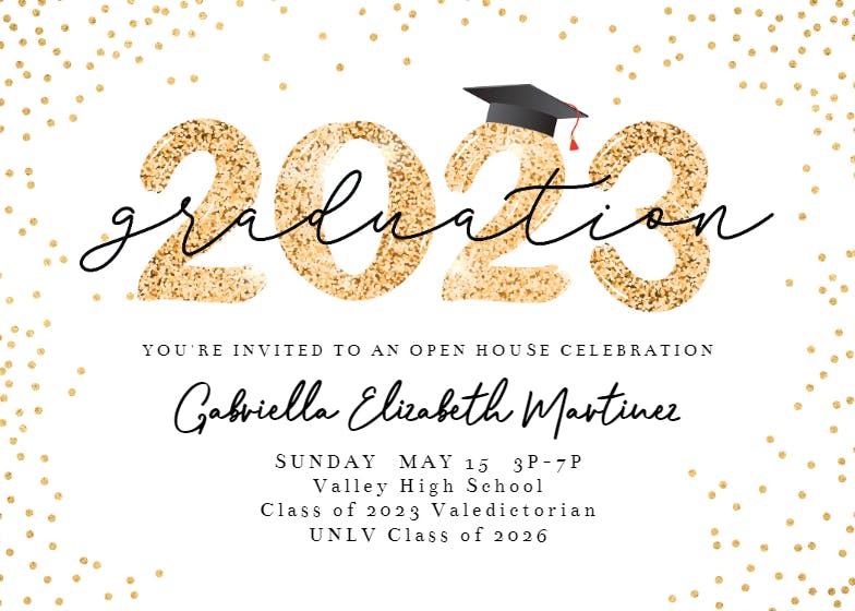 By the Numbers - Graduation Party Invitation Template | Greetings Island