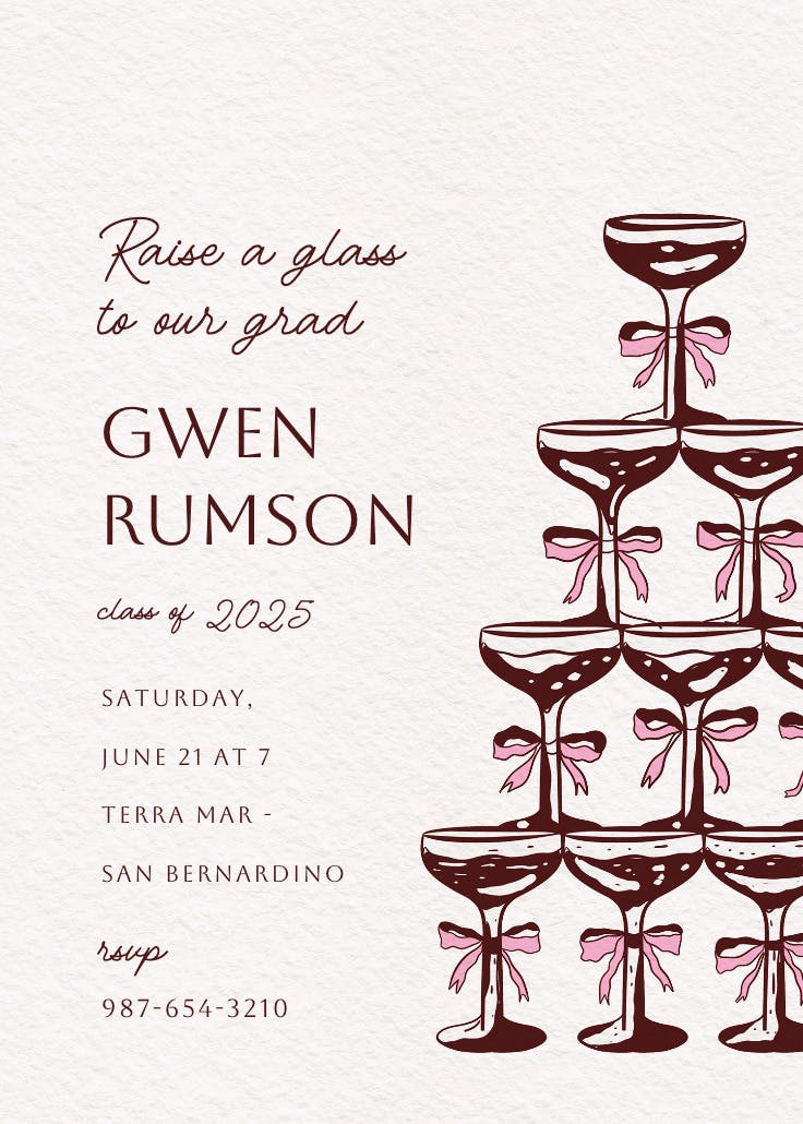 Champagne tower - invitation