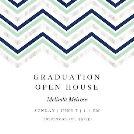 Chevron Points - Invitación de Graduación