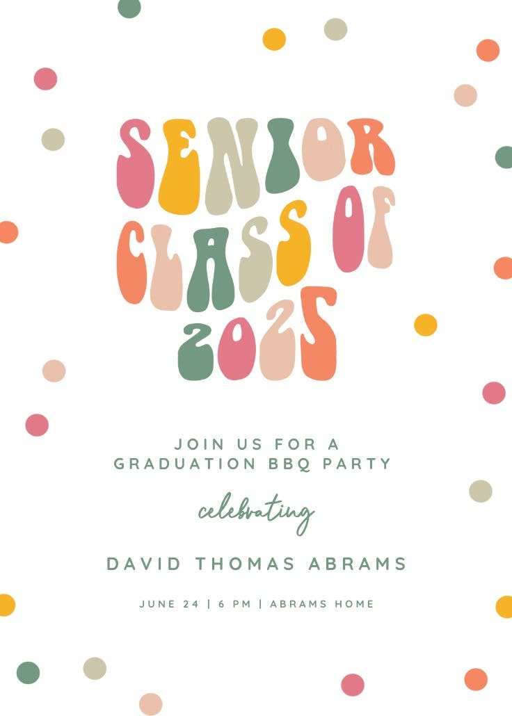 Class of 2025 - graduation party invitation
