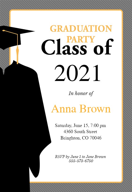 Class of - graduation party invitation