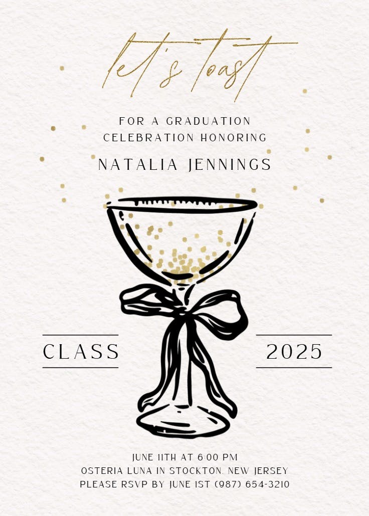 Cocktails call - invitación de graduación