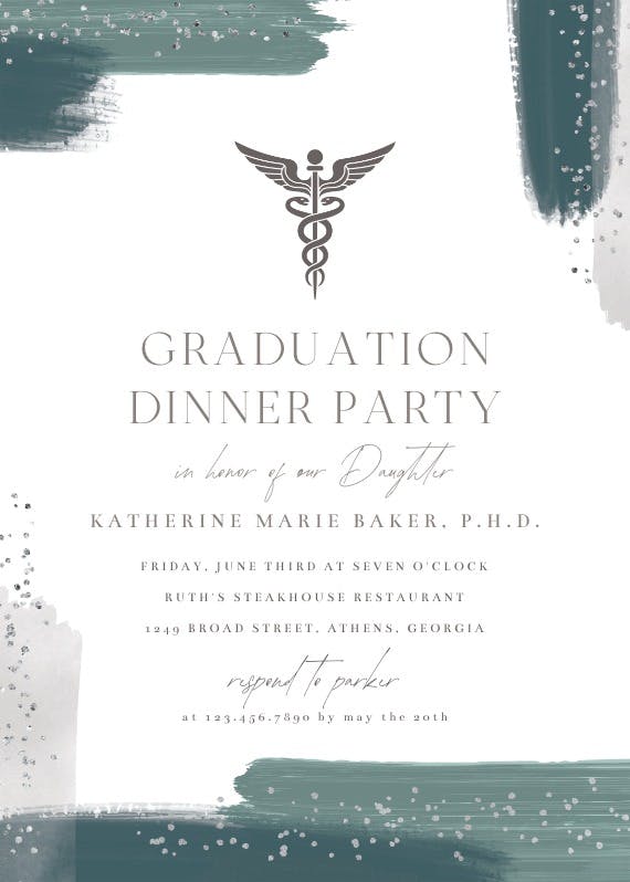 Commence celebrating - graduation party invitation