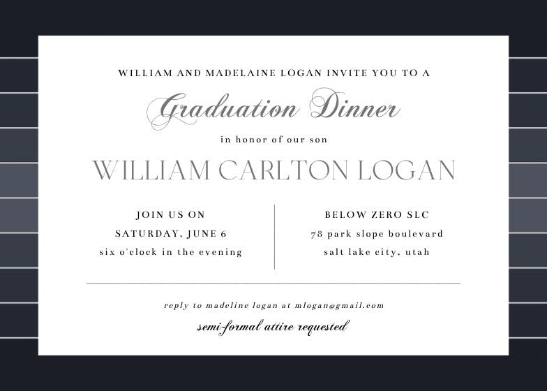 Deserved distinction -  invitación de graduación