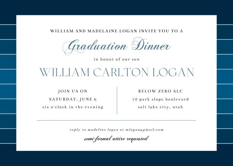 Deserved distinction -  invitación de graduación