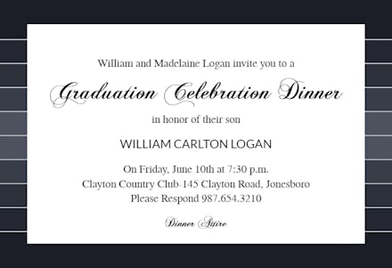Deserved Distinction - Graduation Party Invitation