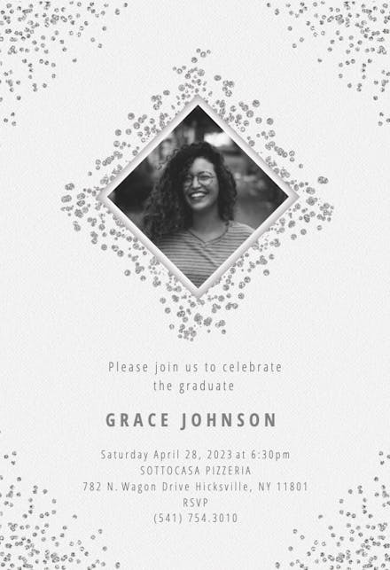 Diamonds - Graduation Party Invitation