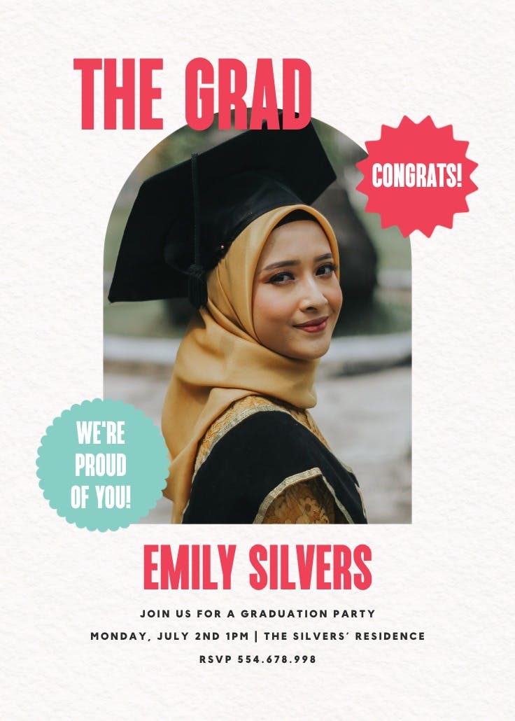 Dot whack - graduation party invitation