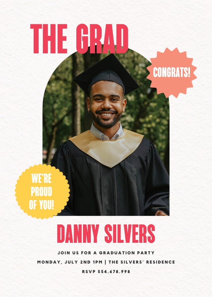 Dot whack - graduation party invitation