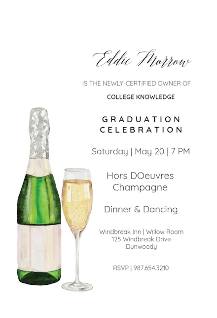 Fizz Bizz - Graduation Party Invitation