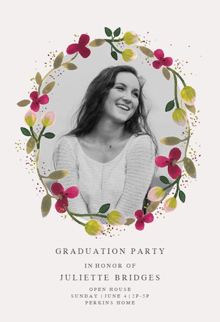 Floral Happiness - Party Invitation