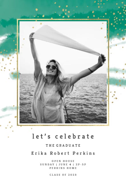 Fresh & Fancy - Graduation Party Invitation