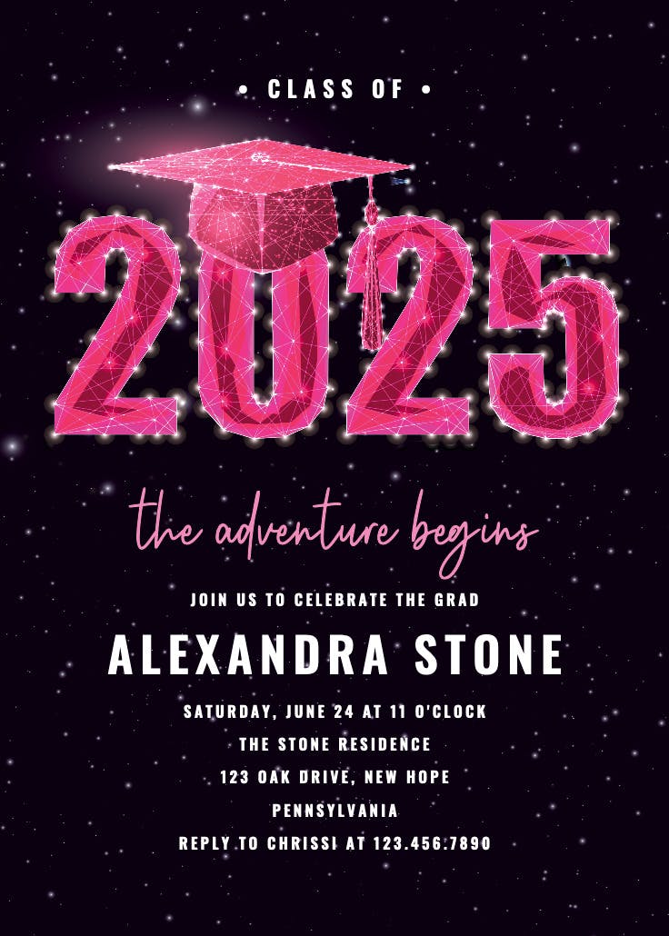 Futuristic graduation - invitación de graduación