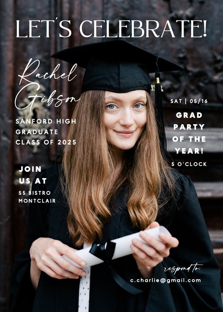 Gen alpha magazine - graduation party invitation