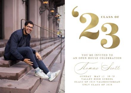 Golden class - Graduation Party Invitation