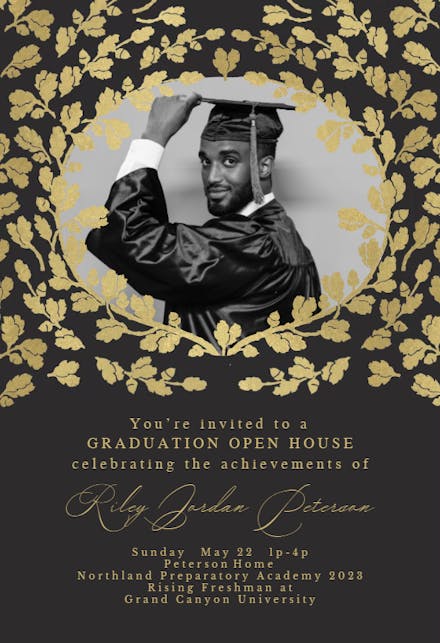 Golden Ivy - Graduation Party Invitation