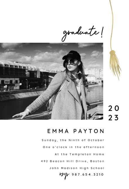 Golden Tassel - Graduation Party Invitation
