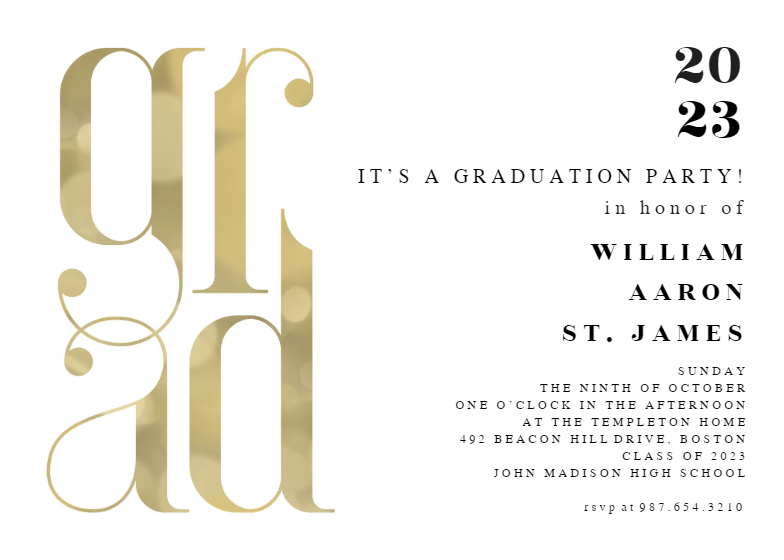 You Are Invited - Graduation Party Invitation Template (Free ...