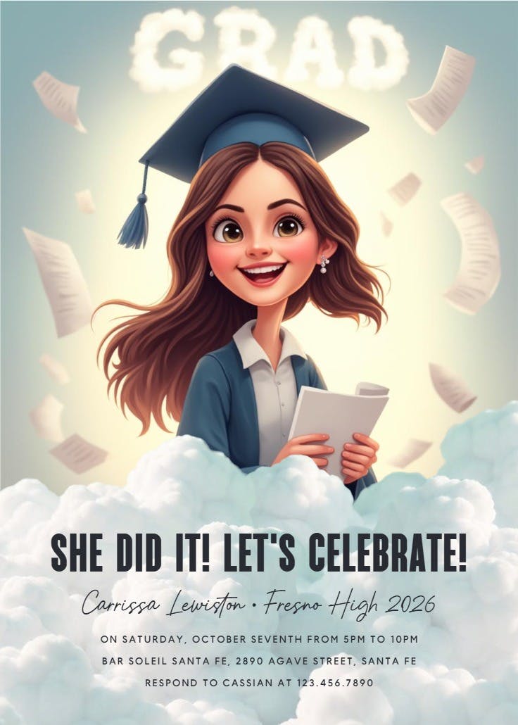 Grad skywriting - invitation