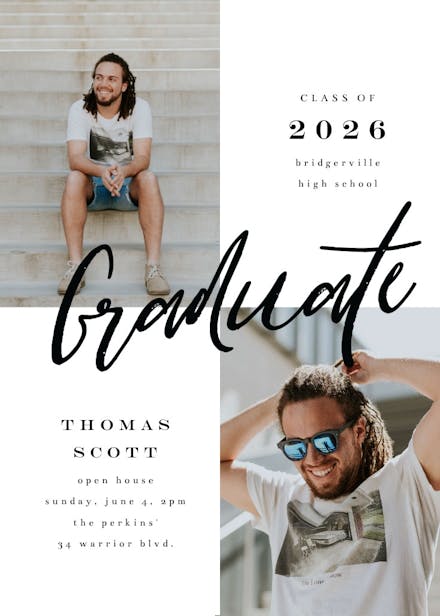 Graduate mosaic - graduation party invitation