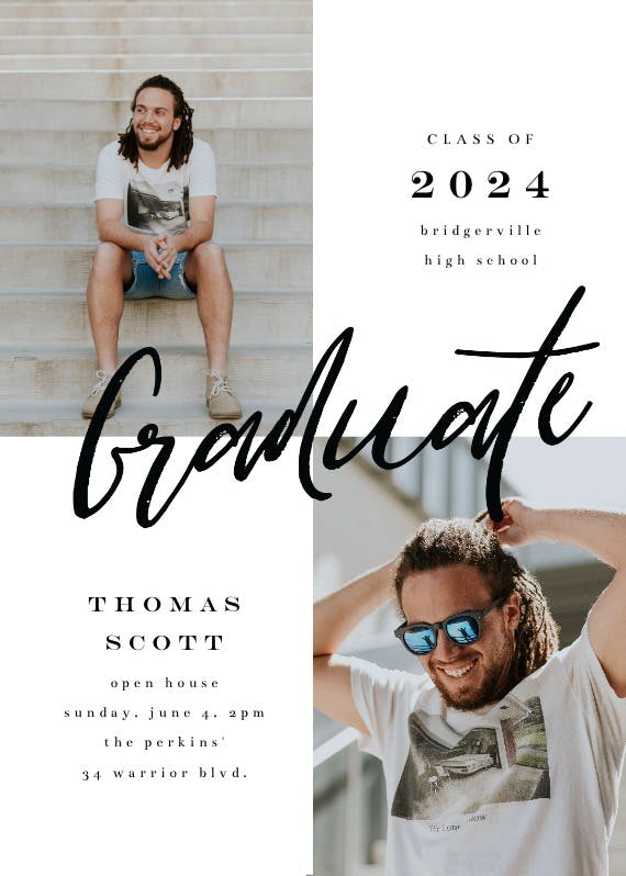 Graduate mosaic - graduation party invitation