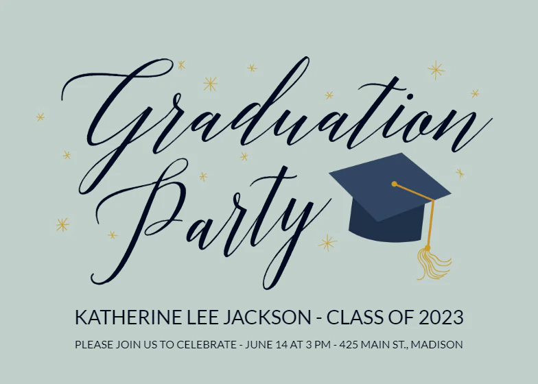 Graduate Script - Graduation Party Invitation Template (Free ...