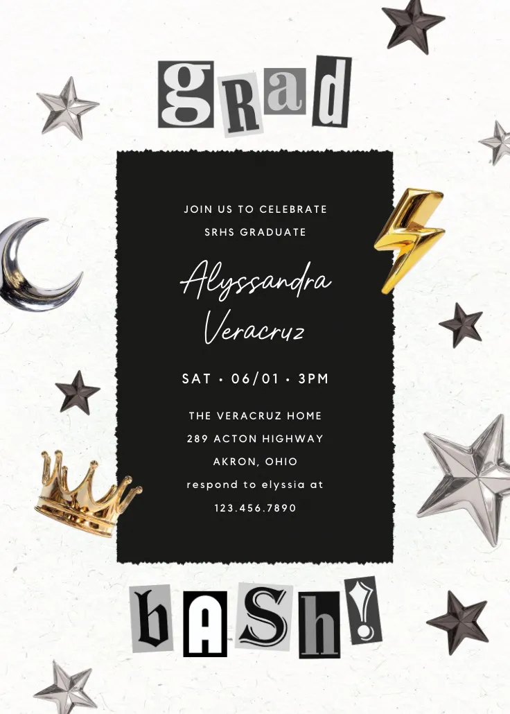 Graduation Bash - Graduation Party Invitation Template (Free ...