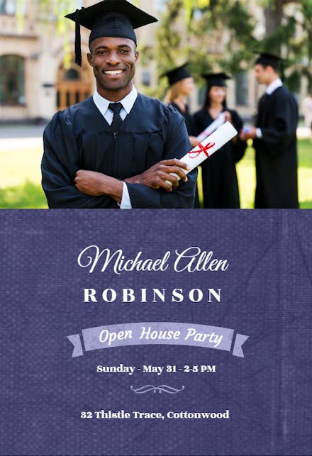 Great Grad Photo - Graduation Party Invitation