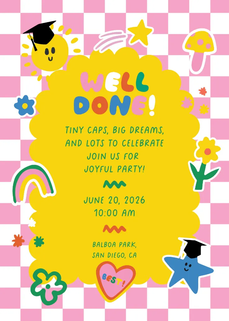 Little grads shine - convite de festa