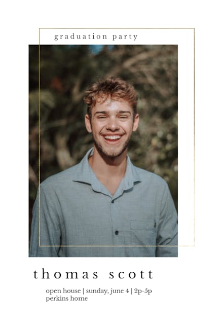 Lux photo frame - Graduation Party Invitation