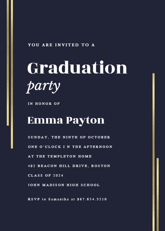 Luxed -  invitación de graduación