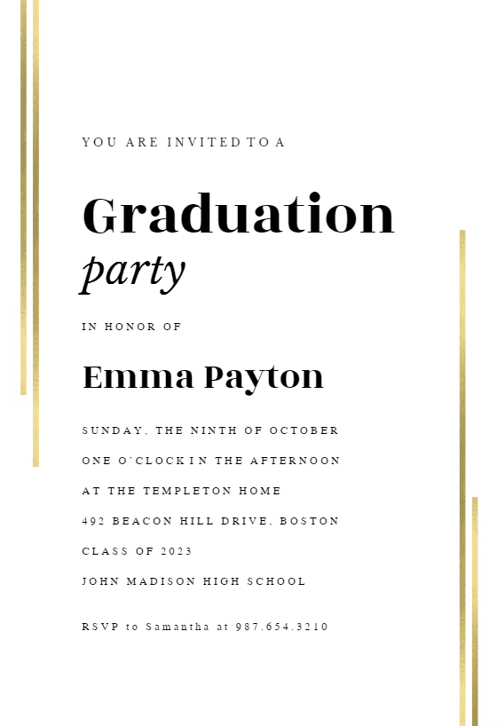 Graduation Party Invitation Templates (Free) | Greetings Island