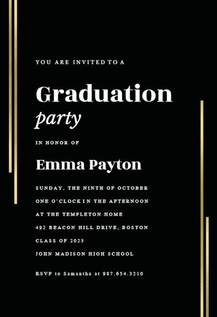 Luxed - Graduation Party Invitation
