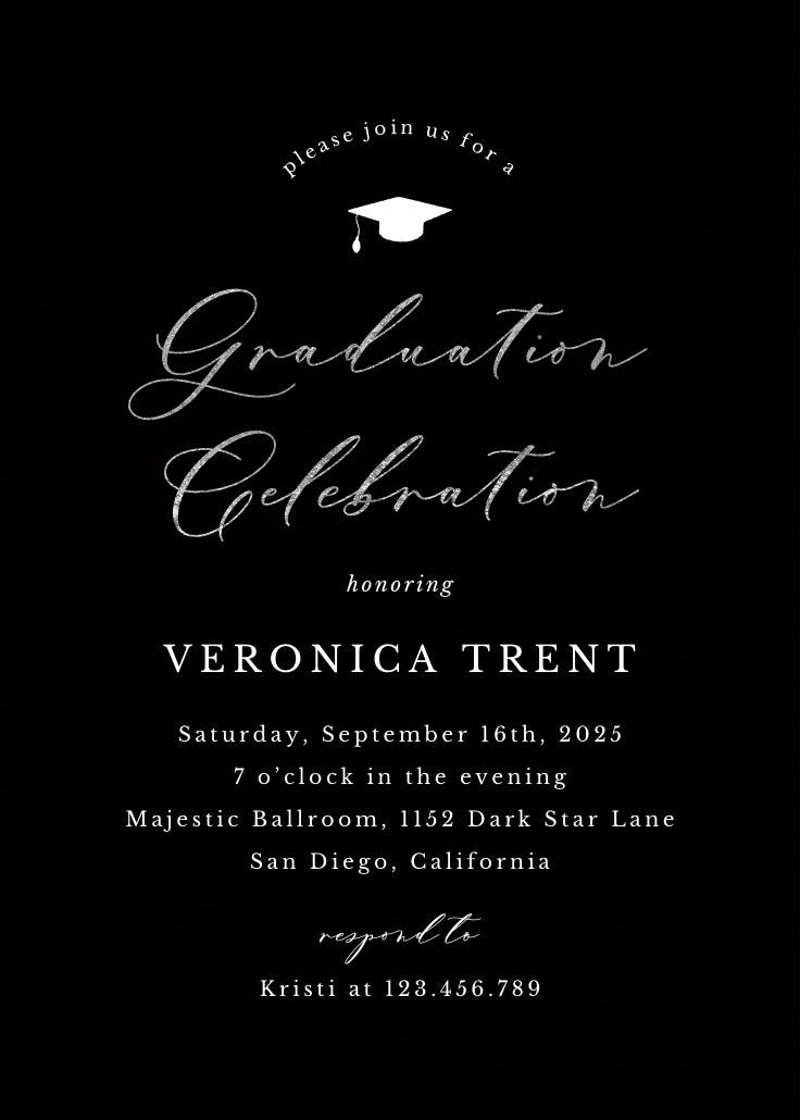 Magic words - invitación de graduación