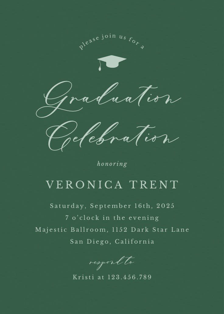Magic words - invitación de graduación