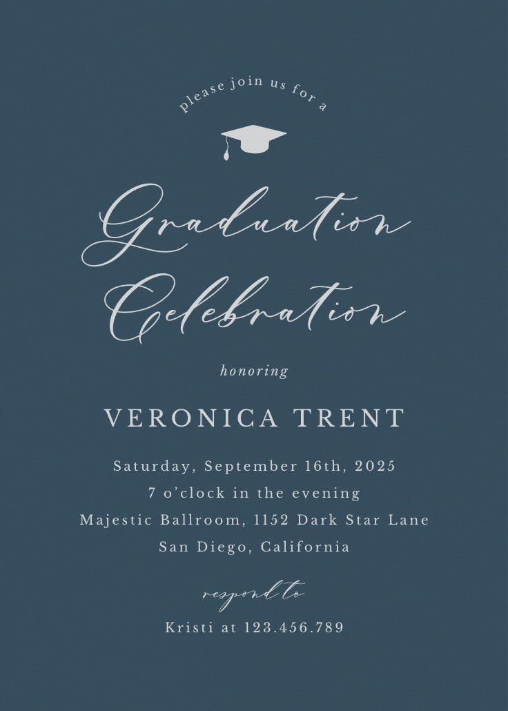 Magic words - invitación de graduación