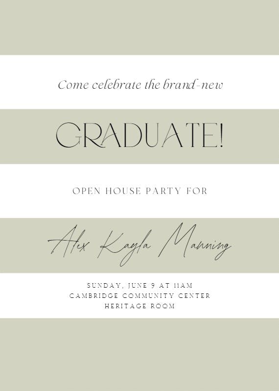 Newly minted - open house invitation