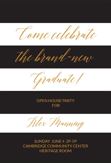 Newly Minted - Invitación de Graduación