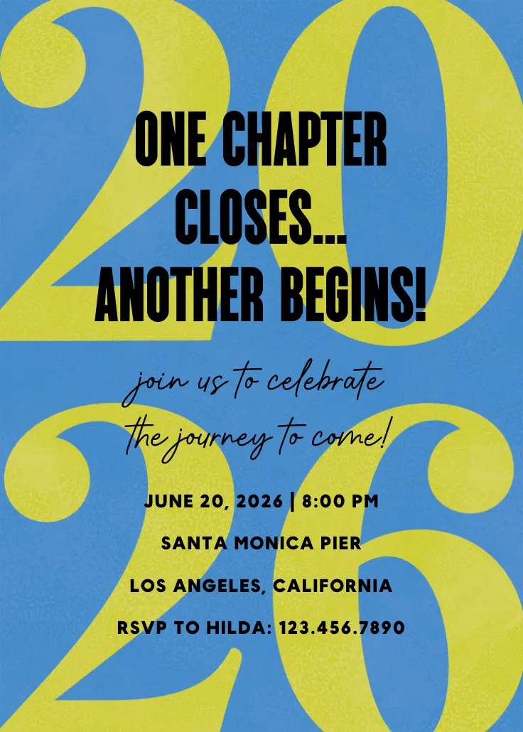 Next chapter - ग्रेजुएशन पार्टी निमंत्रण