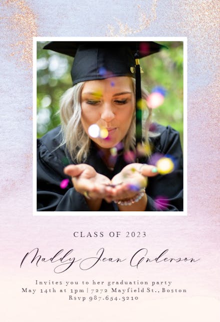 Ombre - Graduation Party Invitation