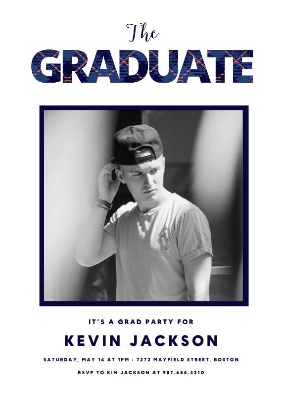 Preppy - graduation party invitation