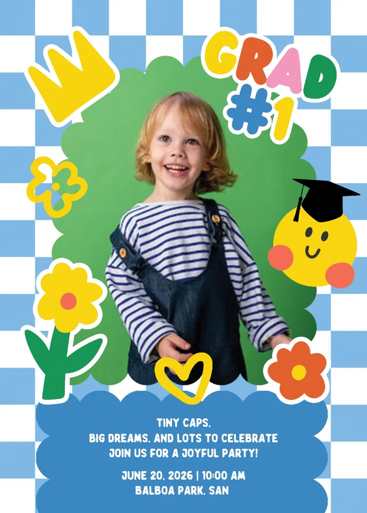 Ready for big school photo - invitație la petrecerea de absolvire