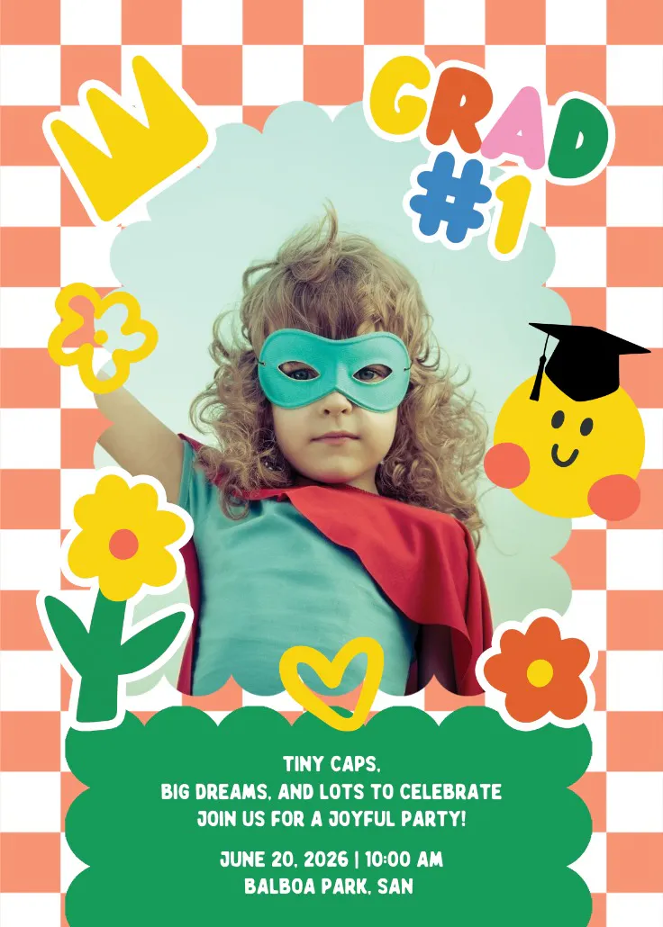 Ready for big school photo - invitación de graduación